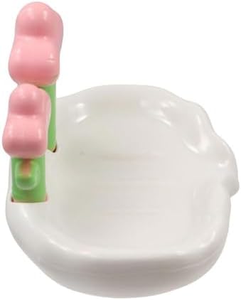 Decorative Plastic Flower Soap Holder for Bathroom and Kitchen