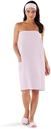 Boca Terry Waffle Bath Wrap for Women - Lightweight Adjustable