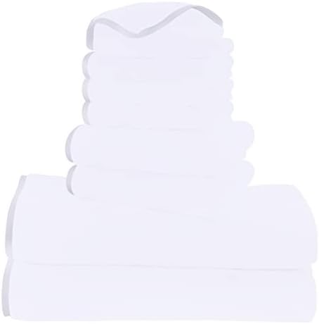 Cosy Family 8-Piece Microfiber Towel Set White