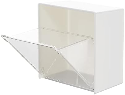 Waterproof Cotton Swab Holder Box with Flip Lid Wall Mounted Organizer