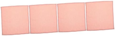 COSMEVIVI 8 Pcs Cotton Linen Pink Hand Towels Set 1