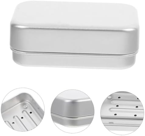 Zerodeko 2Pcs Aluminum Travel Soap Dish with Leak-Proof Lid