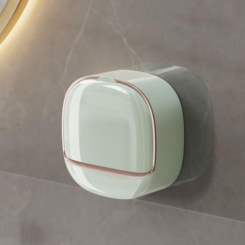 Wall-Mounted Soap Holder with Drain Tray - White 1