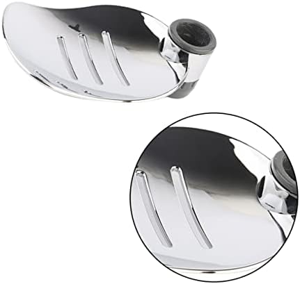 MUCKLILY 2Pcs Silver Soap Holder Tray for Bathroom Shower Kitchen
