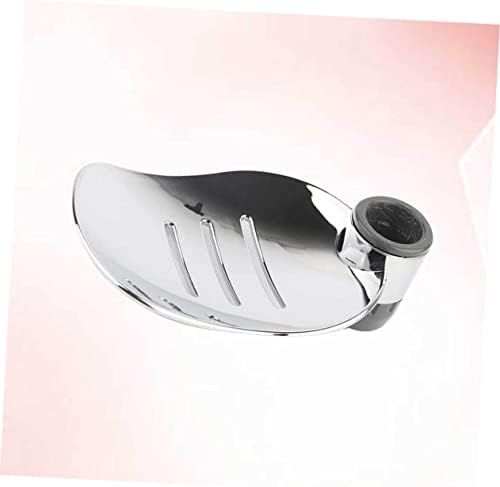 2pcs Silver Soap Holder Hollow Drain Design for Bathroom and Kitchen