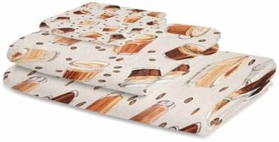 Chees D Zone Retro Coffee Bean Bath Towel Set