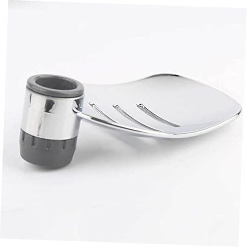 MUCKLILY 2Pcs Silver Soap Holder Tray for Bathroom Shower Kitchen