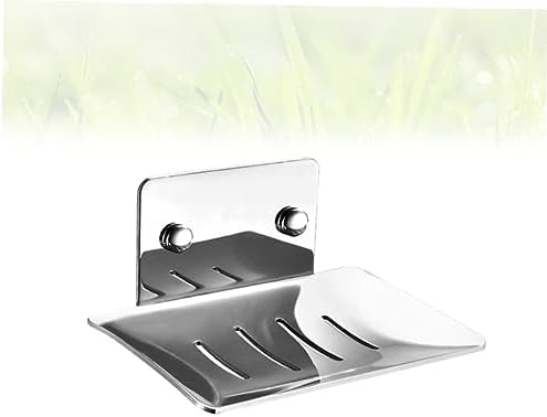 Healifty Modern Stainless Steel Soap Dish Holder for Bathroom Kitchen and Laundry