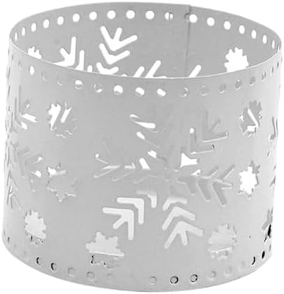 Iron Hollow Candle Holders Set Snowflake Christmas Decor