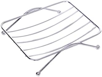 WOONEKY Square Stainless Soap Dish Holder Wall Mount Kitchen Sink Organizer