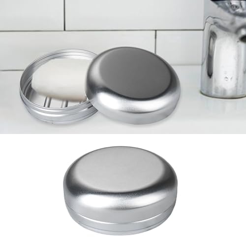 2Pcs Portable Aluminium Soap Box with Drip Tray 1