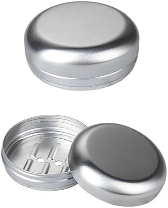 2Pcs Portable Aluminium Soap Box with Drip Tray 1