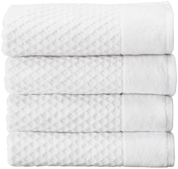 Great Bay Home White Bath Towel Set - 4 Pack 54x27