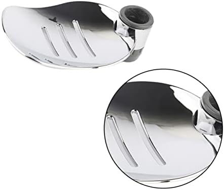 PRETYZOOM 2PCS Abs Soap Dish Rack Silver Drain Strip 25mm