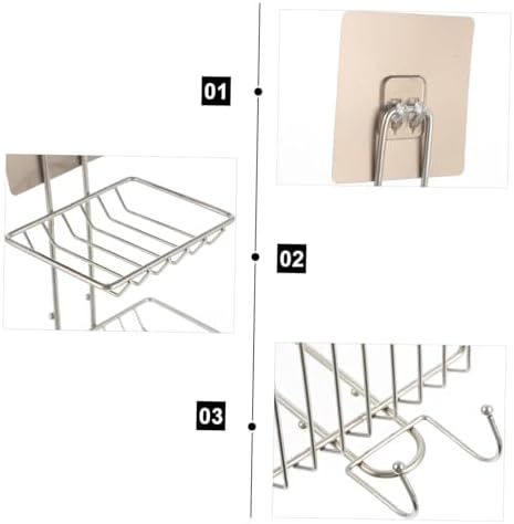 LIFKOME Double-Deck Wall Mount Soap Holder 1