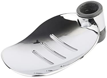 MUCKLILY 2Pcs Silver Soap Holder Tray for Bathroom Shower Kitchen