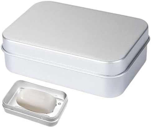 Stainless Steel Soap Holder with Self-Draining Lid for Travel and Bathroom