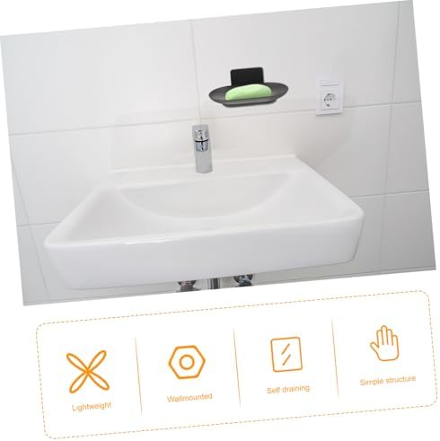 Modern Wall-Mounted Soap Dish Aluminum Self Draining for Home Hotel