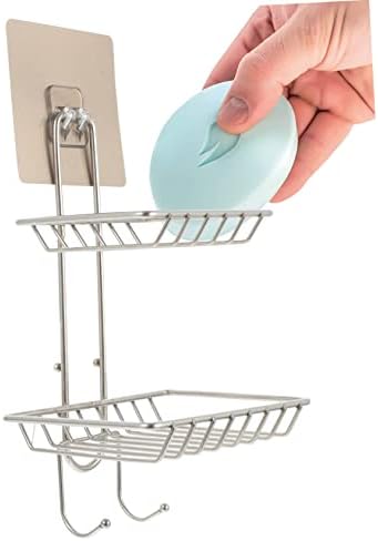 LIFKOME Double-Deck Wall Mount Soap Holder 1