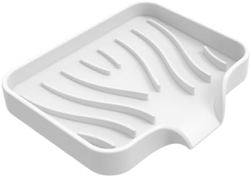 Silicone Soap Box Self Draining Rectangular Holder for Bathroom Kitchen Hotel Home