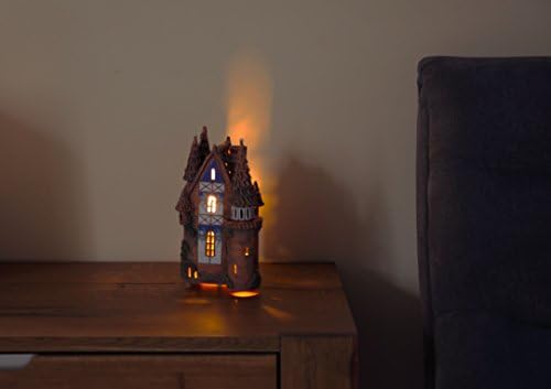Midene Handmade Ceramic Tealight Candle Holder Fantasy Light House