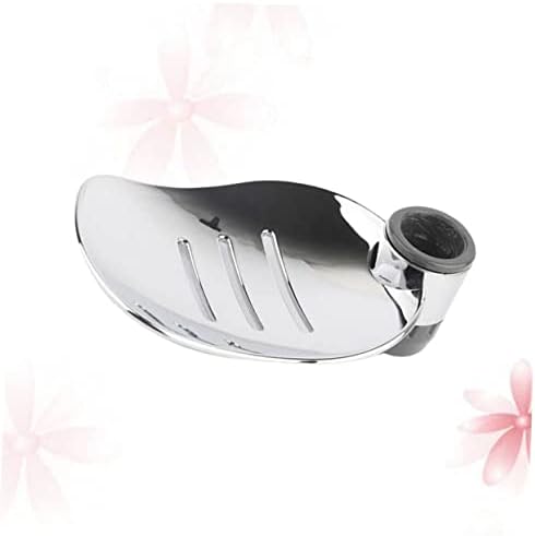 PRETYZOOM 2PCS Abs Soap Dish Rack Silver Drain Strip 25mm