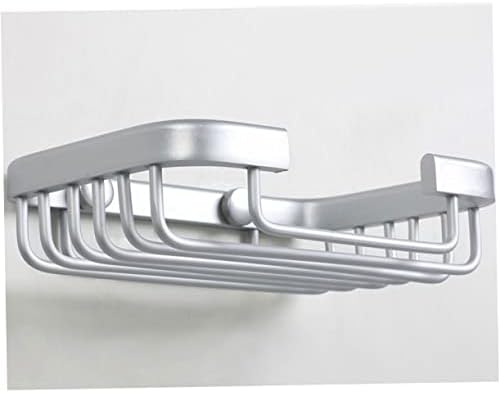 Brushed Aluminum Soap Rack with Sponge Holder and Storage Baskets