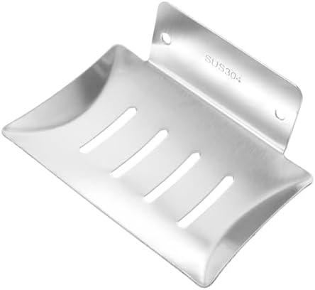 WESIEVYA Wall Mount Soap Dish with Drain and Suction Cup