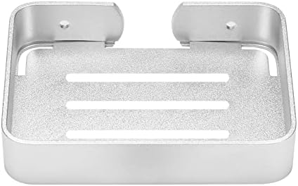 Bloepum Square Soap Dish Holder Silver