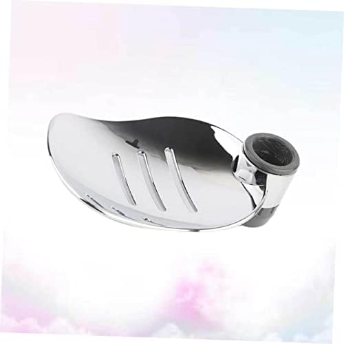 MUCKLILY 2Pcs Silver Soap Holder Tray for Bathroom Shower Kitchen