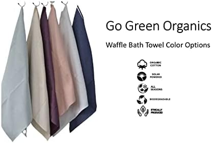 GO GREEN ORGANICS Waffle Bath Towel Pack of 2