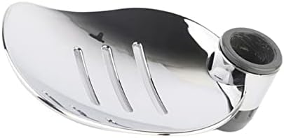 2pcs Silver Soap Holder Drainage for Shower and Bathroom Storage