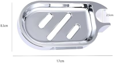 Pokinge 2pcs Adjustable Soap Holder with Chrome Plated ABS Tray