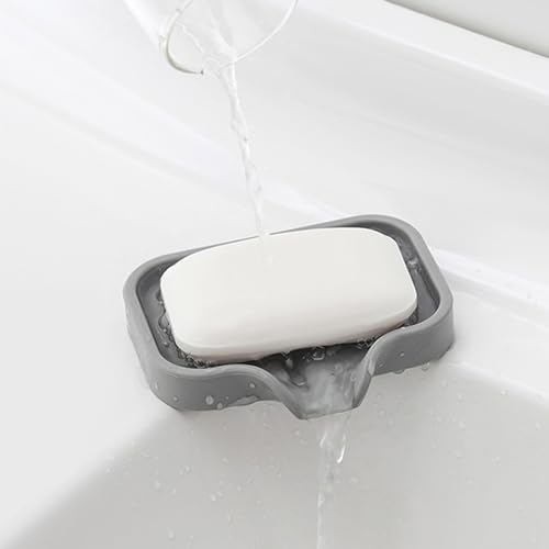 ZMYING Portable Silicone Soap Tray for Bathroom and Travel