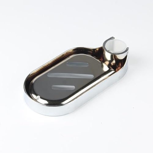 Pokinge 2pcs Adjustable Soap Holder with Chrome Plated ABS Tray