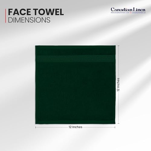 Hunter Green Washcloth Set 12 Pack 12 Inch 100 Cotton