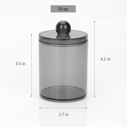 DAPOWER 2-Pack Clear Plastic Q-tip Holder for Bathroom Storage