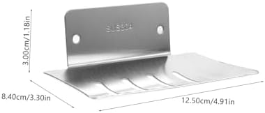Amosfun Bar Soap Dish Holder Wall-Mounted Drainage Soap Rack Easy Install