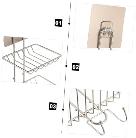 Modern Wall Mount Soap Holder Stainless Steel Double-Deck