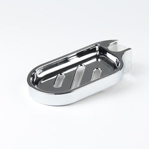 Pokinge 2pcs Adjustable Soap Holder with Chrome Plated ABS Tray