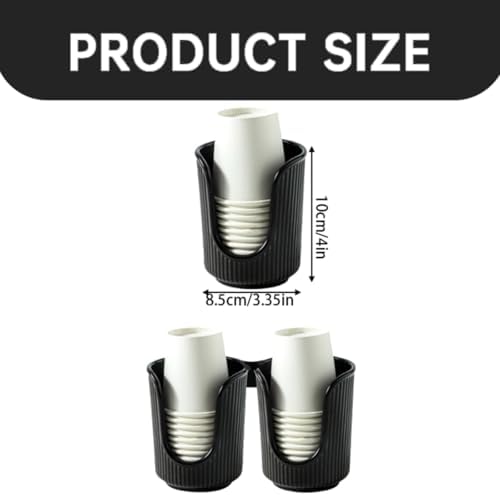 AOIROE Plastic Bathroom Cup Dispenser with Vertical Stripes
