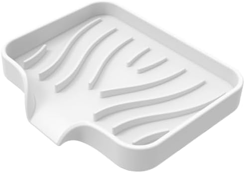 Silicone Soap Box Rectangular Drainage Holder for Bathroom Kitchen Hotel