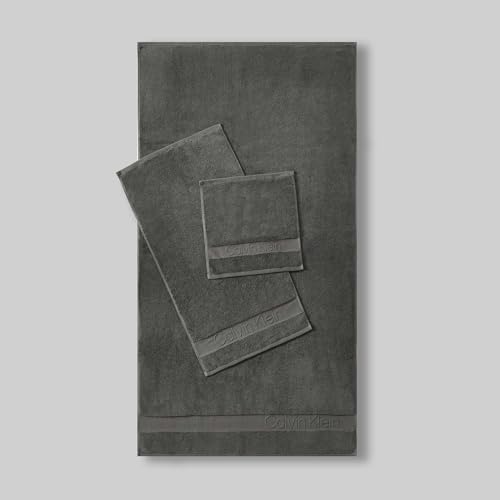 Calvin Klein Bath Towel Set 3-Piece Solid Grey 1