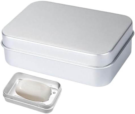 Aluminum Soap Holder with Lid for Travel Gym Bathroom