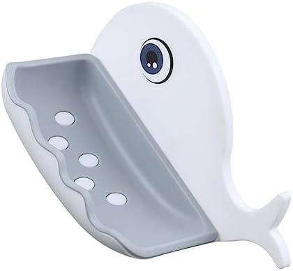 SWOOMEY Whale Shaped Soap Holder Wall Mounted Adhesive