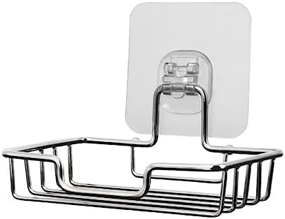 Wall Mounted Stainless Steel Soap Holder Self Adhesive for Bathroom and Kitchen