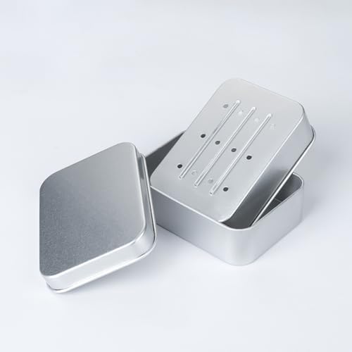 GSHLLO 2 Pcs Reusable Aluminum Soap Tins 1
