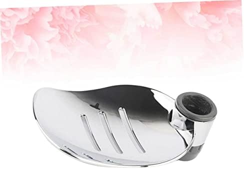 2pcs Silver Soap Holder Drainage for Shower and Bathroom Storage