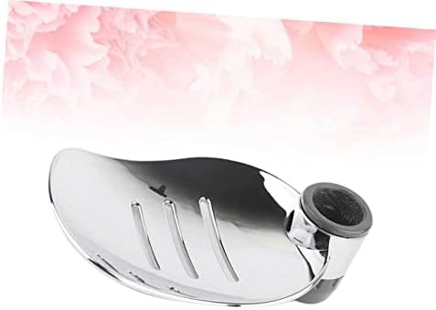 MUCKLILY 2Pcs Silver Soap Holder Tray for Bathroom Shower Kitchen