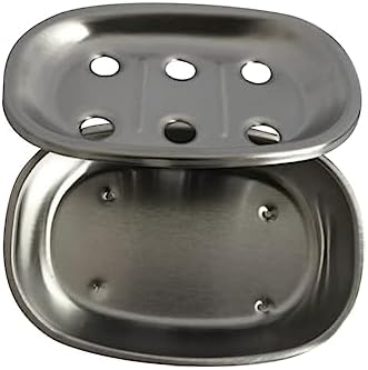 Anneome Stainless Steel Double Layer Soap Dish Holder Drainer